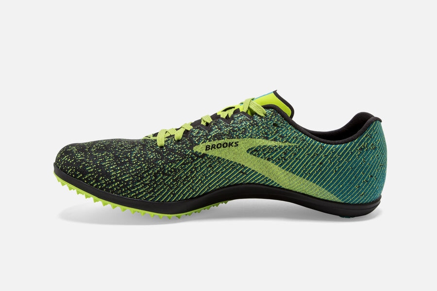 Brooks Mach 19 Spikeless Spikes Loopschoenen Heren - Zwart/Groen - 128673MPA